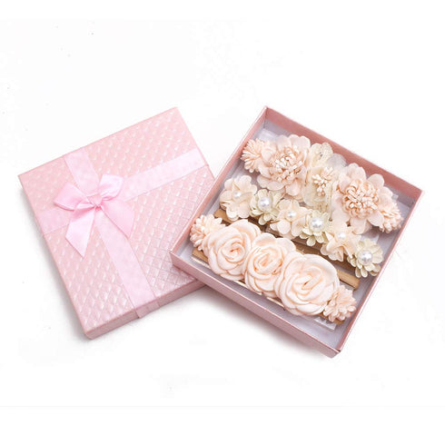cherrboll 3pcs Baby Girl Flower Headbands, Super Soft & Stretchy Nylon Floral Hairbands for Newborn Toddler...