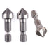 3 Pack Countersink Drill Bit Chamfer Bits 6 Flute for 6.35mm 1/4'' Hex Shank Burr Removal Holes Shaping Trimming Opener Tool Polish Knife Cutter W...