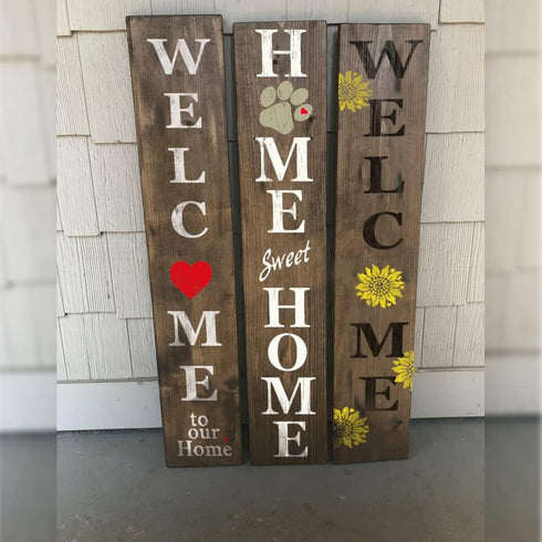 22PCS Large Letter Welcome Stencils for Painting on Wood - Farmhouse Christmas Stencils for Crafts Reusable for Canvas, Fabric, Walls, Porch Sign ...