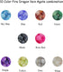200pcs 8mm Stone Beads Kit Round Loose Gemstone Blue Red Green Black Purple Yellow Gray White Rose Red Frosted Weathered Agate Beads for Bracelet ...