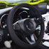 Breathable Stretch Elastic Steering Wheel Cover, Cool in Summer and Warm in Winter, Soft Microfiber Ice Silk Cloth Fabric, Universal 14.5-15 in, F...