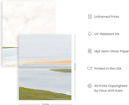 HAUS AND HUES Landscape Wall Art - Oil Painting Artwork For Walls, Scenic Landscape Art, Mountain Wall Art For Living Room, Farmhouse Prints, Rust...