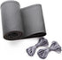 Universal Leather Car Steering Wheel Cover, Stitch On Wrap (Size M4, Gray)...