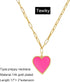 Tewiky Cute Heart Necklace Tiny 14k Gold Heart Pendant Choker Necklaces Small Gold Love Open Heart Chain Necklace for Women Dainty Gold Necklace G...