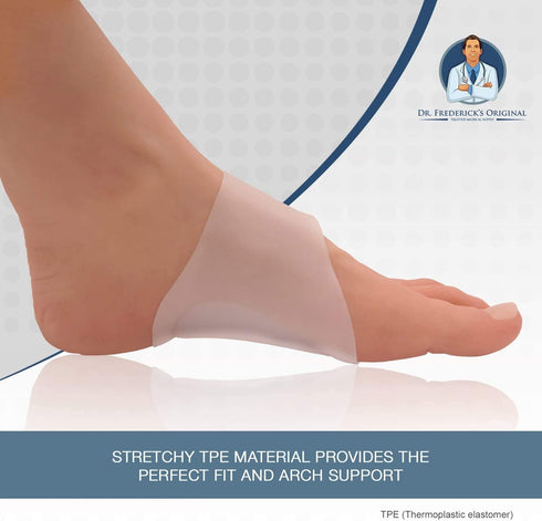 Dr. Frederick’s Original Arch Support Shoe Insert Gel Set - 2 Pieces - Soft Gel Sleeves for Plantar Fasciitis Support & Flat Foot Support - Pain R...
