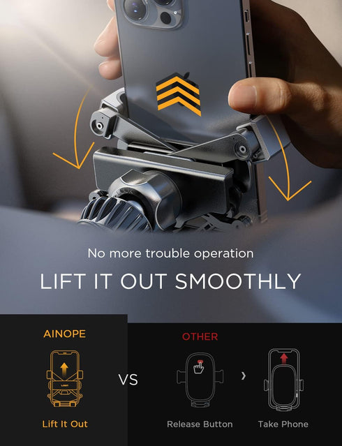 AINOPE Car Phone Holder Mount 2024 Upgrade Gravity Car Phone Mount with Newest Air Vent Clip Auto Lock Hands Free Cell Phone Holder Mount for Car ...