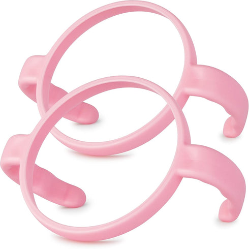 Baby Bottle Handles for Comotomo 5 Ounce & 8 Ounce Silicone Baby Bottles, Compatible Comotomo Bottle Holder for Baby, Pack of 2, Pink...