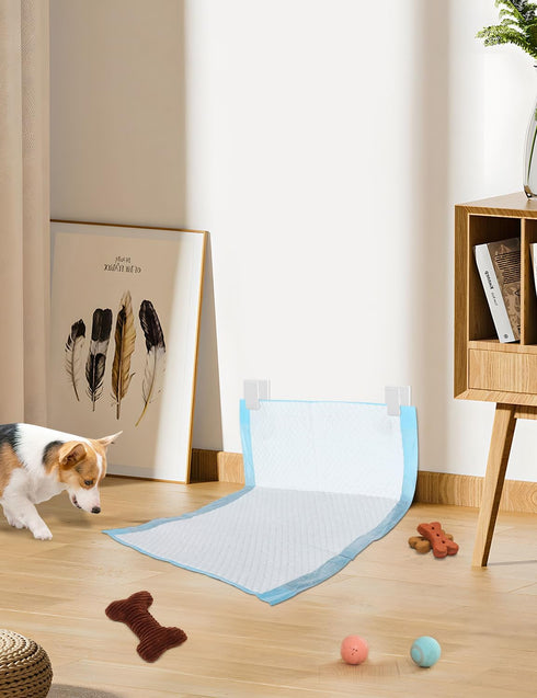 4 Pcs Potty Training Dog Pee Pad Holder for Leg-Lifting Marking Dogs Indoor Training Pad Holder for Small & Large Size Wee Wee Pad, White...