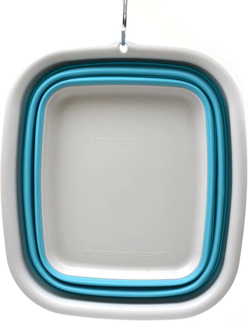 SAMMART 7.7L (2 Gallon) Collapsible Tub - Foldable Dish Tub - Portable Washing Basin - Space Saving Plastic Washtub (Bright Blue, S)...