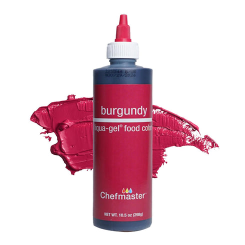 Chefmaster Burgundy Liqua -Gel Food Coloring | Vibrant Color | Professional-Grade Dye for Icing, Frosting, Fondant | Fade-Resistant | 10.5 oz...