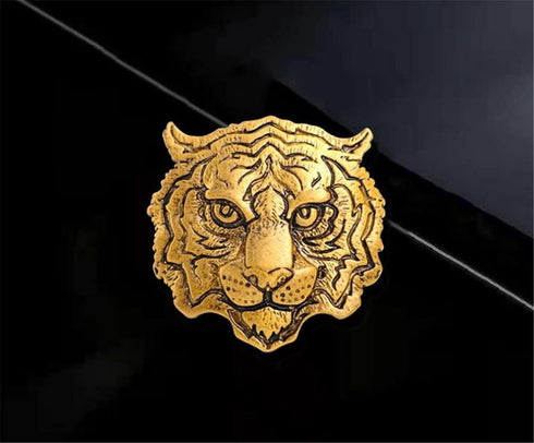 Retro Tiger Face Head Brooch Pin Metal Animal Brooches Men's Suit Shirt Badge Lapel Pins for Women Fashion Jewelry Accessories...