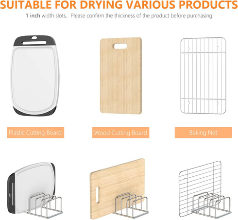 Cutting Board Holder Stand, Cutting Board Storage Rack, Cutting Board Organizer, 304 Stainless Steel Cutting Board Holder, Cookie Sheets Organizer...