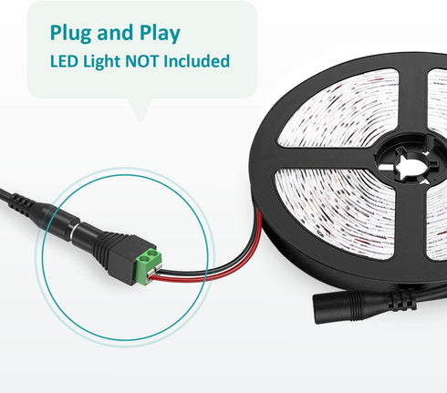 24V 1.5A 1A Power Supply Charger 24Volt 0.5A Wall AC Adapter 24Vdc Replacement Cord for LED Strip Light Massage Gun Security Camera CCTV Baby Moni...