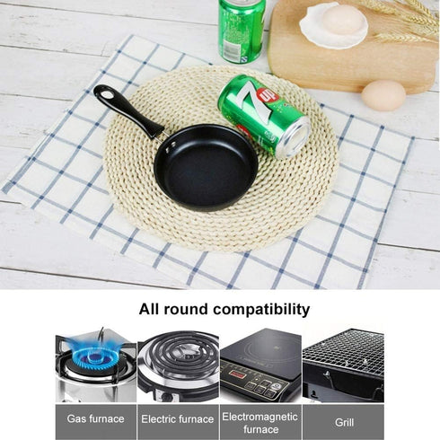 One Egg Frying Pan, Mini Induction Frying Eggs Pan, 4.7" Single Egg Durable Small Pan with Handle Heat Resistant Non Stick Pot, Portable Pan for S...