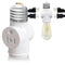 Light Socket Adapter, Convert E26 Light Socket to 3-Prong Outlet Adapter and Light Bulb Socket, 1 Pack(White)...