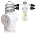Light Socket Adapter, Convert E26 Light Socket to 3-Prong Outlet Adapter and Light Bulb Socket, 1 Pack(White)...