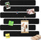 Black Felt Pin Boards Memo Board Pegboard Bar Strips, Self-Adhesive Cork Board for Walls Home Office Decor, Small Felt Bulletin Boards for Jewel, ...