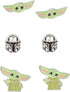Star Wars The Mandalorian Grogu Baby Yoda 6 Pack Costume Jewelry Stud Earrings Set...