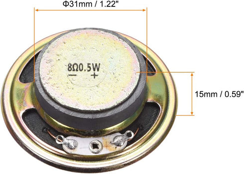 uxcell 0.5W 8 Ohm DIY Magnetic Speaker 50mm Dia Round Shape Replacement Loudspeaker 4pcs...