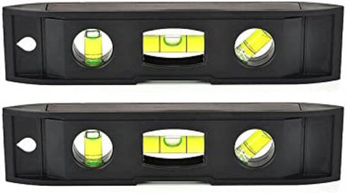 2 Pcs Magnetic Torpedo Level, Spirit Level 3 Bubble Level Torpedo Magnetic Level Bubble Measuring Tool (6 inch)...