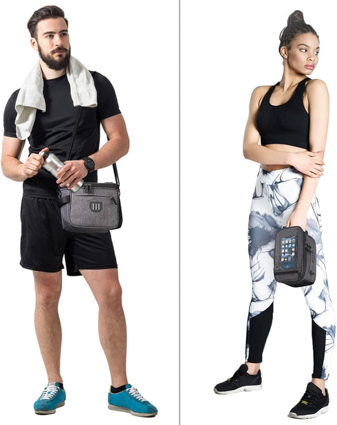 Bike Handlebar Bag,Large Bicycle Front Storage Pouch Bag,6.5 inch Transparent Pouch with Shoulder Strap...