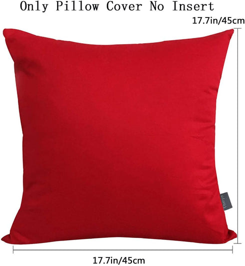 Thmyo 4-Pack 100% Cotton Comfortable Solid Decorative Throw Pillow Cases Square Cushion Cover Pillowcases Sublimation Blank Christmas DIY Throw Pi...