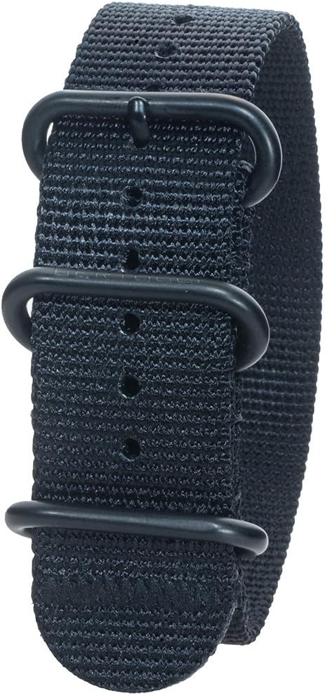 BERTUCCI DX3 B-95B Black/Black Ion Buckle 22mm Nylon Watch Band...