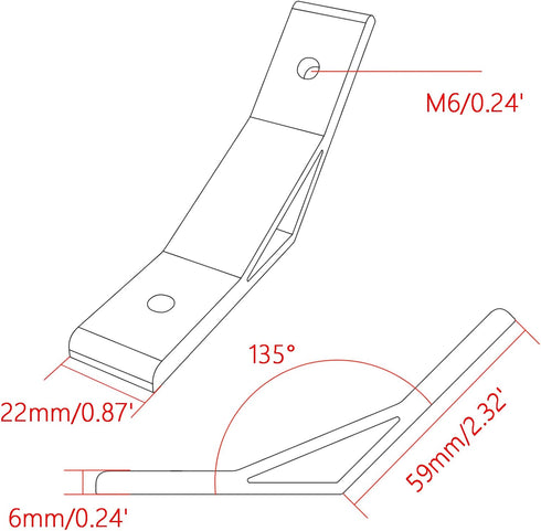 4Sets 1010 Aluminum Extrusion 135 Degree Bracket,4pcs 135 Degree Corner Brackets,with 8pcs Sliding T Nuts and Screws for 10 Series Extruded Alumin...