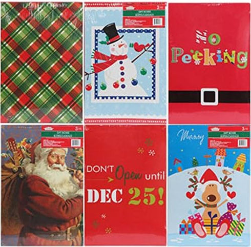 Christmas-Print Shirt Gift Boxes, 3-ct. Packs...