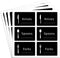 Black Cutlery Sign Stickers - Self Adhesive Peel and Stick Labels for Marking Forks, Spoons and Knives Storage...
