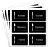 Black Cutlery Sign Stickers - Self Adhesive Peel and Stick Labels for Marking Forks, Spoons and Knives Storage...
