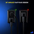 Maximm Extension Cord (3 Feet) 1 Outlet Flat Wire, 3-Prong 45° Angled Flat Plug, 16 AWG Power Cord - UL Certified (Black)...