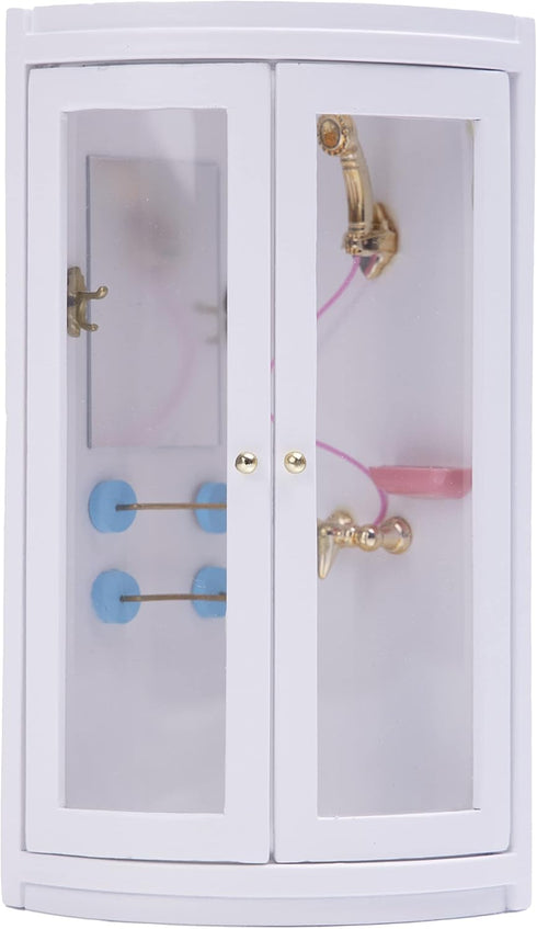 1:12 Dollhouse Shower Room Miniature Furniture Toys Mini Bathroom Decoration for Doll House...
