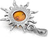 Ian and Valeri Co. Amber Sterling Silver Flaming Sun Pendant Necklace 18 Inches...