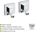 Wenko "Quadro Wall Hooks with Vacuum-Loc, Silver, 2-Piece...