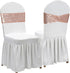 Poise3EHome Rose Gold Sequin Chair Sashes Folding Chair Covers Bow for Party Wedding Reception Decorations, 10 PCS...