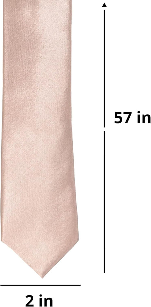 tiemart Skinny Solid Color Necktie, 2" Width...