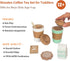 Pretend Play Coffee Cup Toys,Wooden Play Kitchen Accessories,Fake Food Play for Kids Kitchen,Educational Toy for Toddler Children Birthday Gift...