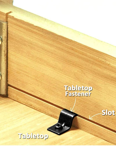 Table Top Fasteners, Z Clips for Table Tops 40 Packs (Black)...