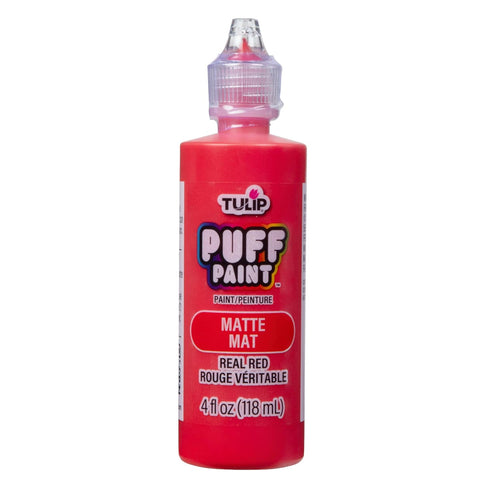 TULIP Puff Paint Matte Real Red 4 Fl Oz (Pack of 1)...
