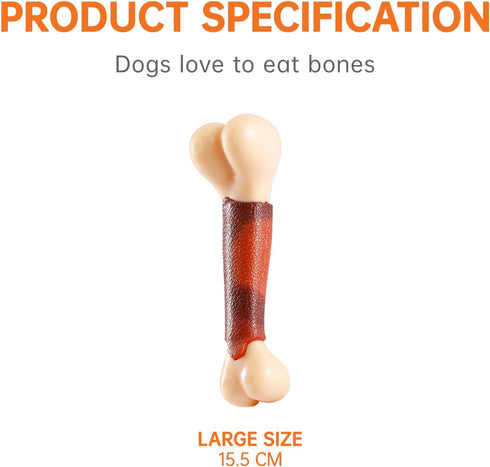 Beef Flavored Dog Bones Toys for Large and Small Pets/Dog Teeth Essential/Durable Chewing Toys...