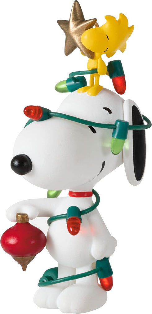 Hallmark Keepsake Christmas Ornament 2021, Peanuts Spotlight on Snoopy All Decked Out...
