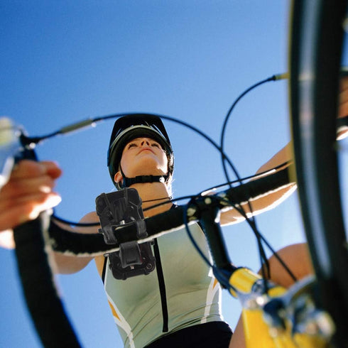 Bike Mount, Bike Phone Mount Motorcycle Baby Carriage Bicycle Mic Stand Cell Phone Holder Cradle with Rubber Strap 360 Degree Rotate for iPhone X ...