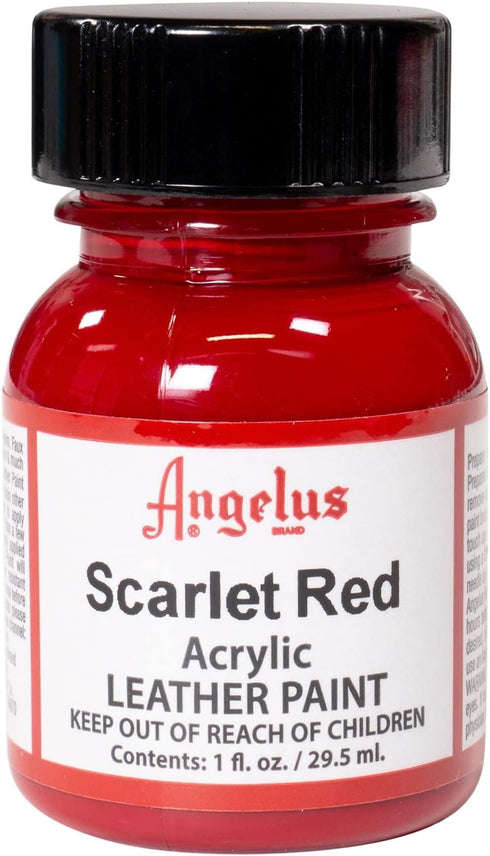 Angelus Acrylic Leather Paint Scarlet Red 1oz...