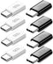 QCEs Micro USB to USB C Adapter 8 Pack, Micro USB Female to USBC Male OTG Adapter Fast Charging Compatible with iPhone 16/15 Pro Plus, Samsung Gal...
