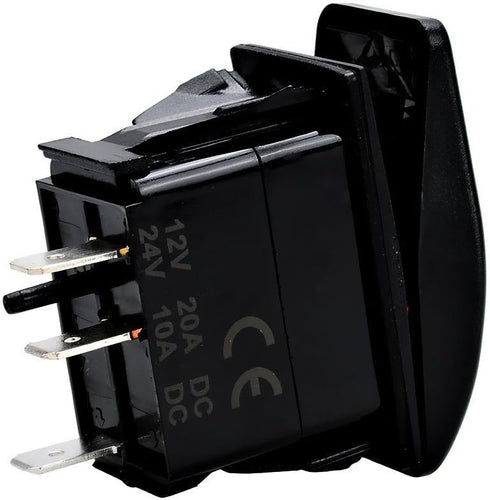 XT AUTO 12V 20 Amp 3pins Red Light Rocker Switch Kit 5-pack...