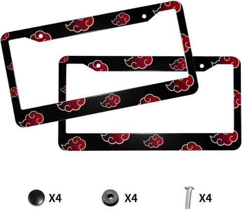 Aluminum License Plate Frame with Screw Caps,2Pcs 2 Holes12.3 X 6.3 inch,Anime Licenses Plates Frames,Car Licenses Plate Covers Holders for US Veh...