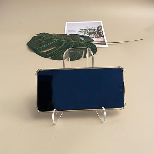 White Small Artwork Display Stand Clear Acrylic Plate Stable Countertop Multi-Functional Holder for Tea Bricks Books Magazines Easels Display Stan...