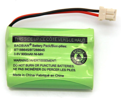 BT188645/BT288645 Battery Pack 3.6V 900mAh Ni-MH Compatible with VTech VM312 VM3251 VM3252 VM3261 Motorola MBP481 MBP482 MBP483 Digital Video Baby...