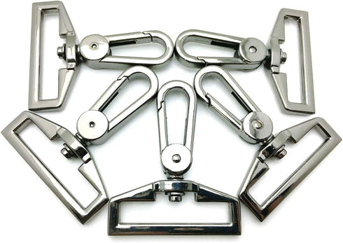 YIXI-SBest 5 Pcs 1.5" (38 mm) Inside Diameter D Ring High-Grade Luggage Buckle Lobster Clasp Claw Swivel for Strap Push Gate Lobster Clasps Hooks ...
